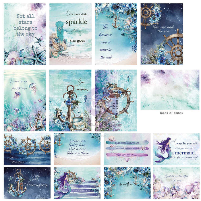 Prima Marketing Mermaid’s Tale 4" x 6" Journaling Cards