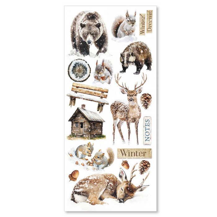 Ciao Bella Forest Tales Art Transparent Stickers 5pc