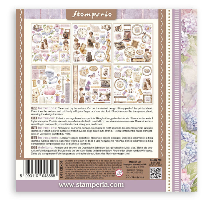 Stamperia Quiet Days Rub On Transfers - Assorted Pack
