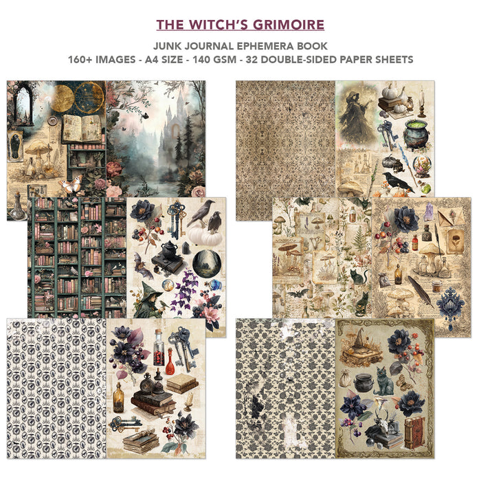 Ciao Bella Paper The Witch's Grimoire A4 Junk Journal & Ephemera Book