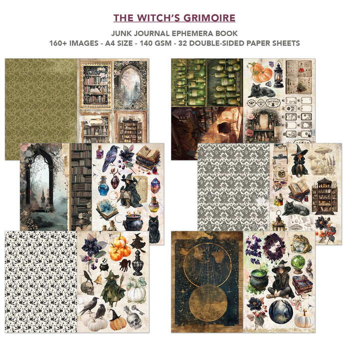 Ciao Bella Paper The Witch's Grimoire A4 Junk Journal & Ephemera Book