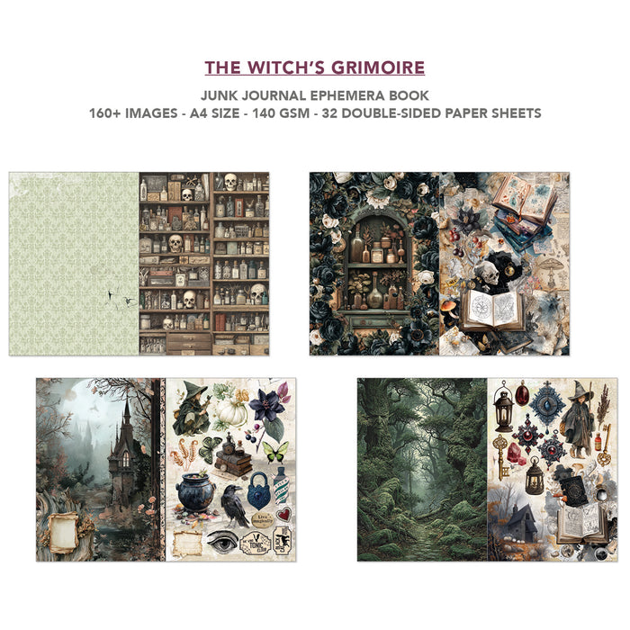 Ciao Bella Paper The Witch's Grimoire A4 Junk Journal & Ephemera Book