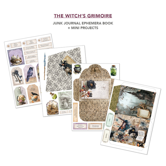 Ciao Bella Paper The Witch's Grimoire A4 Junk Journal & Ephemera Book