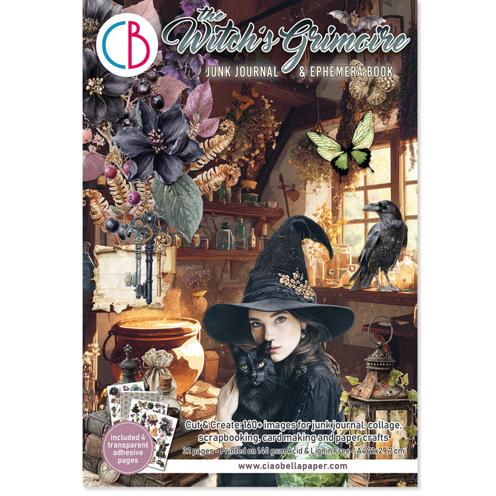 Ciao Bella Paper The Witch's Grimoire A4 Junk Journal & Ephemera Book