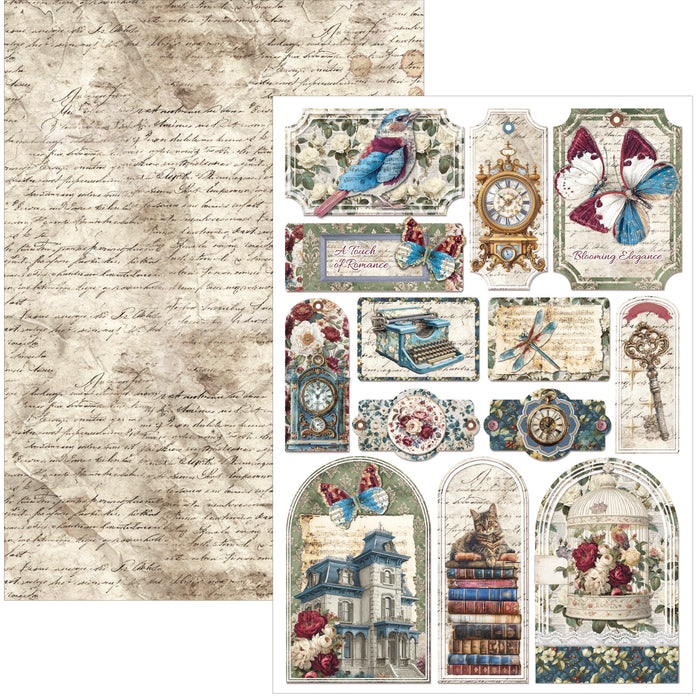 Ciao Bella Paper Bohemian Burgundy A4 Scrapbooking Paper Set