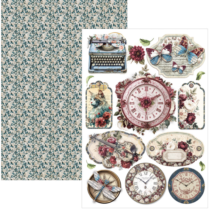 Ciao Bella Paper Bohemian Burgundy A4 Scrapbooking Paper Set