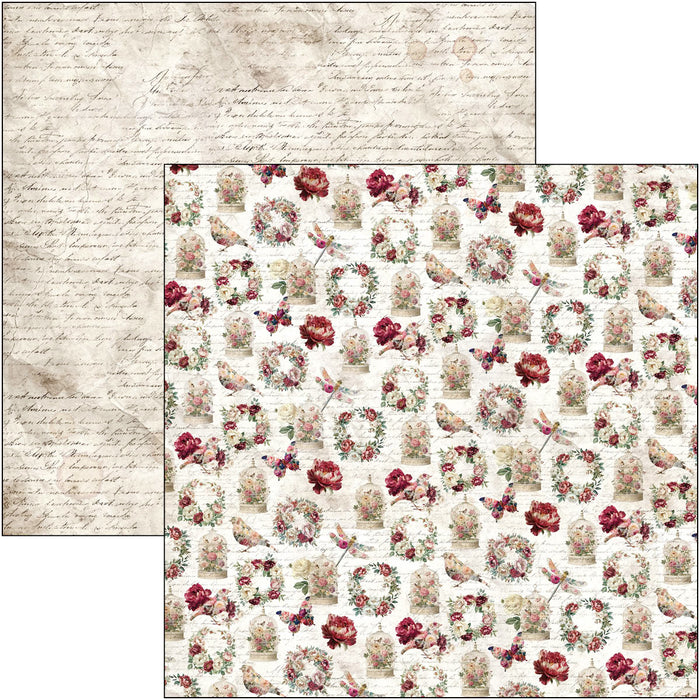 Ciao Bella Paper Bohemian Burgundy 8" x 8" Scrapbooking Paper Set