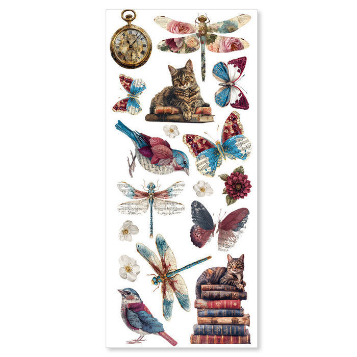 Ciao Bella Paper Bohemian Burgundy Art Transparent Stickers 5pc