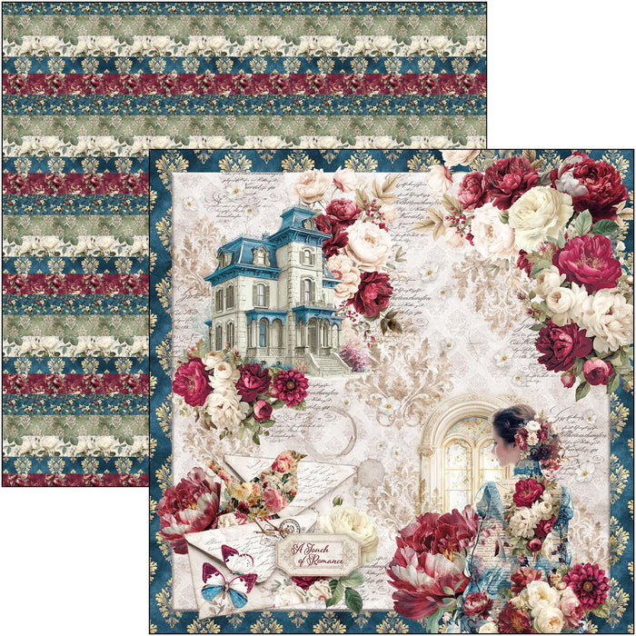 Ciao Bella Paper Bohemian Burgundy 12" x 12" Scrapbooking Paper Set