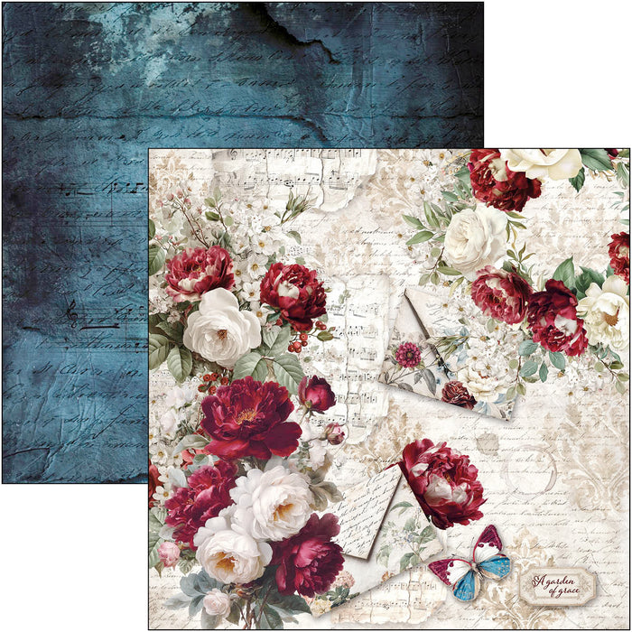 Ciao Bella Paper Bohemian Burgundy 12" x 12" Scrapbooking Paper Set