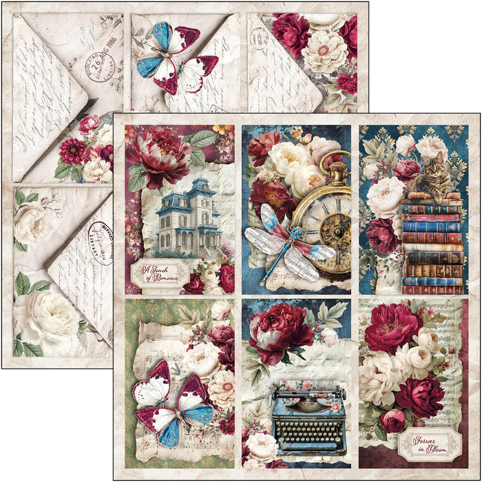 Ciao Bella Paper Bohemian Burgundy 12" x 12" Scrapbooking Paper Set
