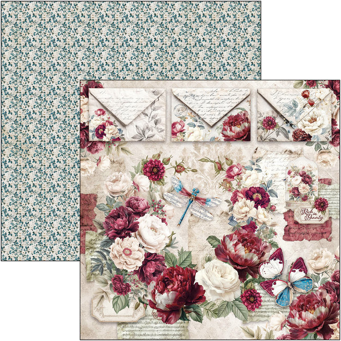 Ciao Bella Paper Bohemian Burgundy 12" x 12" Scrapbooking Paper Set