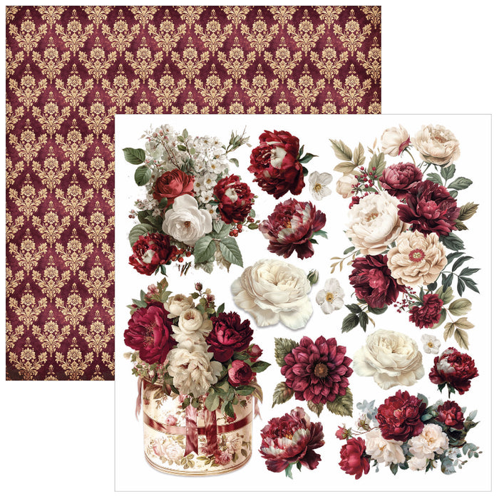 Ciao Bella Paper Bohemian Burgundy 6" x 6" Fussy Cut Pad