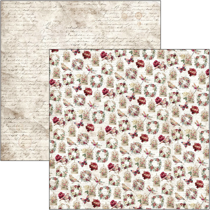 Ciao Bella Paper Bohemian Burgundy 12" x 12" Patterns Scrapbooking Paper Set