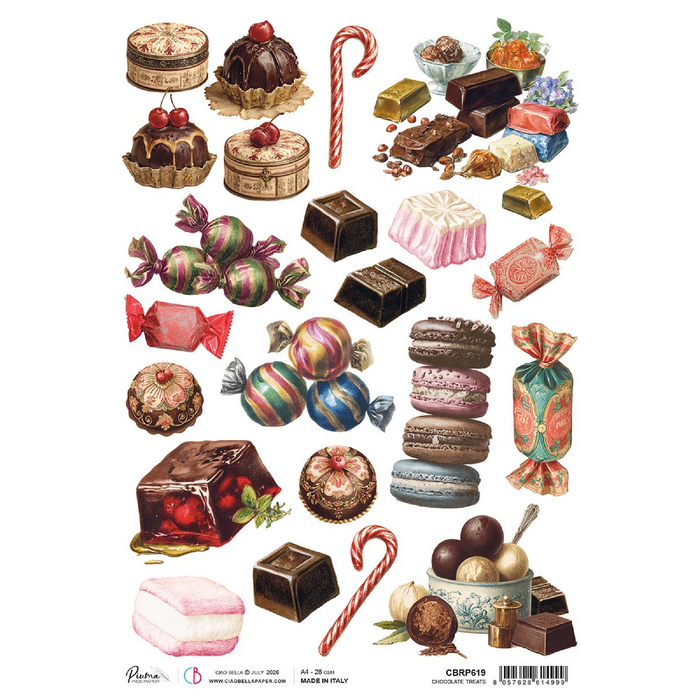 Ciao Bella Paper Chocolate Wanderlust A4 Rice Paper Chocolate Treats