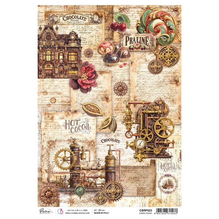 Ciao Bella Paper Chocolate Wanderlust A4 Rice Paper Cocoa Engine
