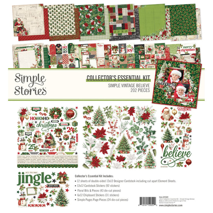 Simple Stories Vintage Believe 12" x 12" Collector Essential Kit