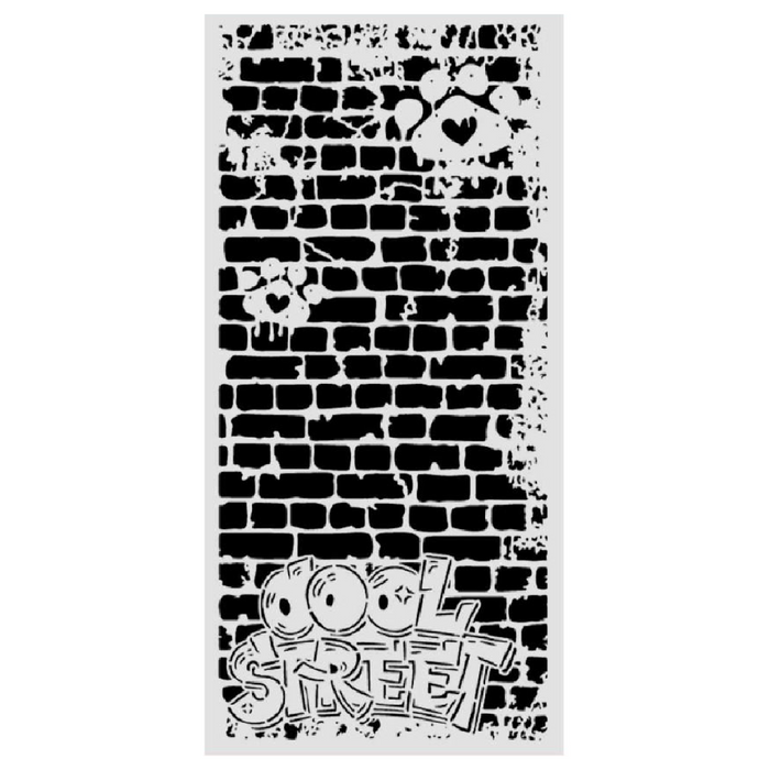 Stamperia Furry Friends 2 Cool Street Bricks 10 x 5 Stencil