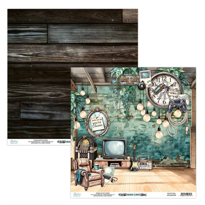 Mintay Man Cave 8" x"8 Paper Pad