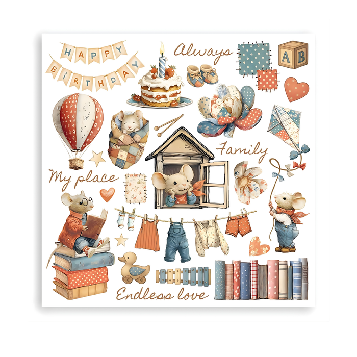 Stamperia Family Rub On Transfers - Assorted Pack