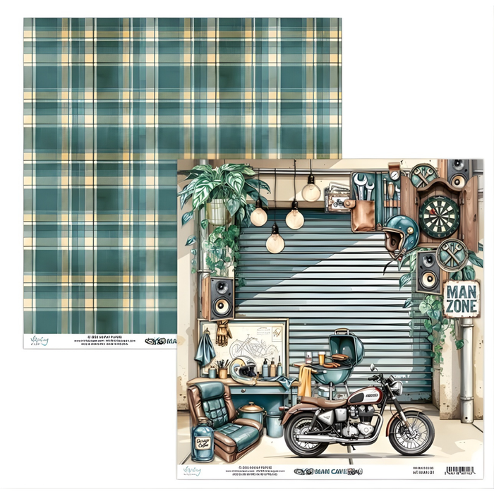 Mintay Man Cave 12" x"12 Scrapbooking Paper Set