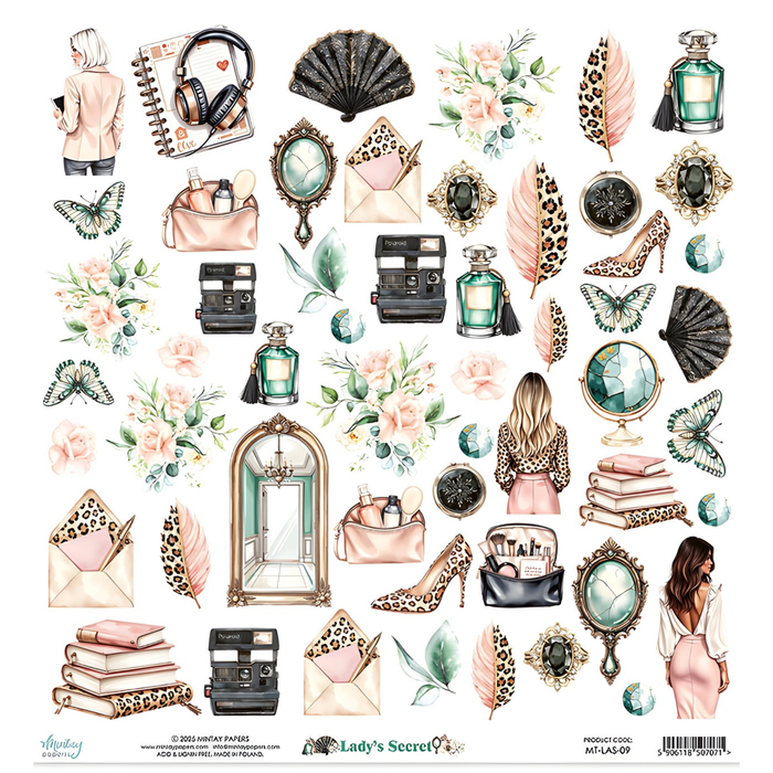 Mintay Lady's Secret 12" x"12 Scrapbooking Paper Set