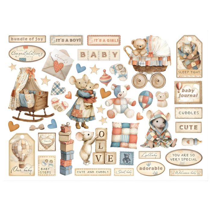 Stamperia Baby Assorted Die Cuts