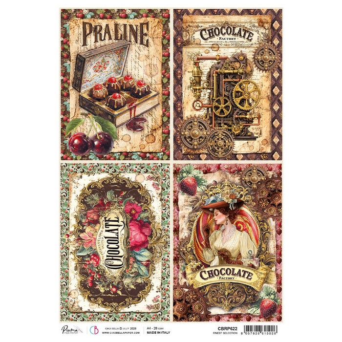 Ciao Bella Paper Chocolate Wanderlust A4 Rice Paper Finest Selection