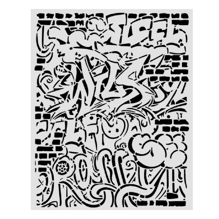 Stamperia Furry Friends 2 Graffiti 8 x 10 Stencil