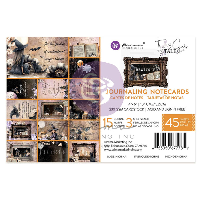Prima Marketing Bewitched  4" x 6" Journaling Cards