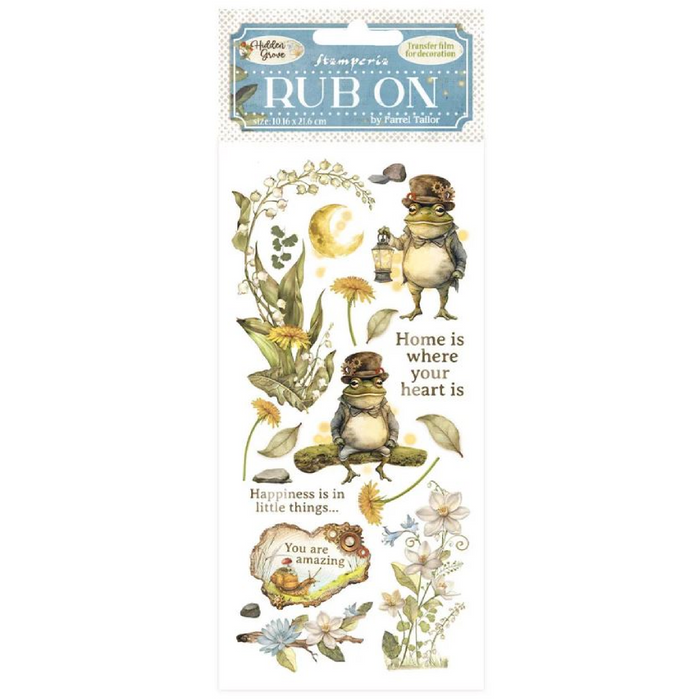 Stamperia Hidden Grove Rub - On Mr. Frog