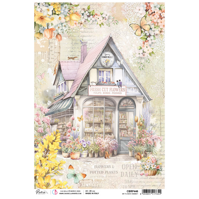 Ciao Bella Flower Shop A4 Rice Paper My Flower Market