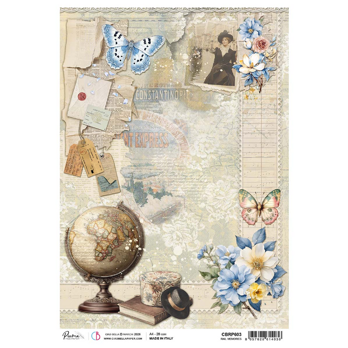 Ciao Bella Eastern Journey A4 Rice Paper Rail Memories