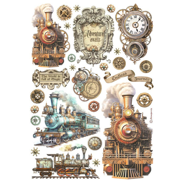 Stamperia Best Sellers A4 Rice Paper Train