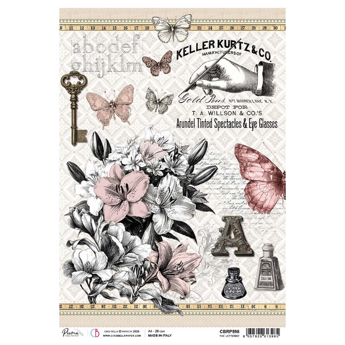 Ciao Bella Typographic A4 Rice Paper The Letterist