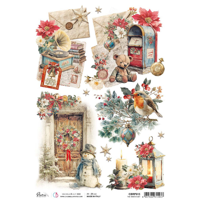 Ciao Bella Paper Merry & Bright A4 Rice Paper The Winter Set