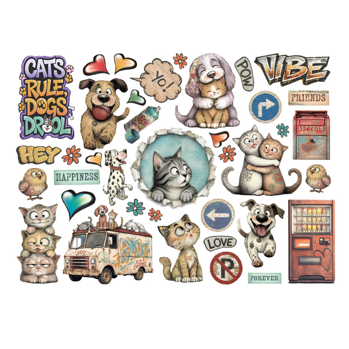 Stamperia Furry Friends 2 Assorted Die Cuts