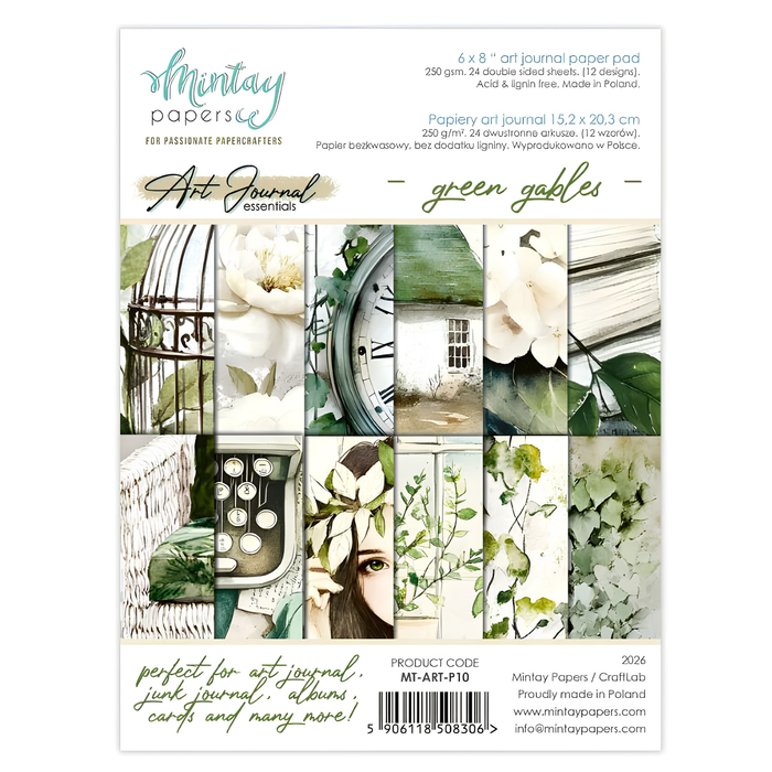 Mintay Paper Green Gables 6" x"8 Art Journal Paper Set