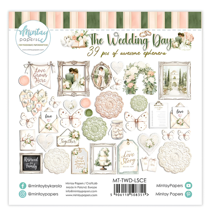 Mintay The Wedding Day Ephemera 39pc