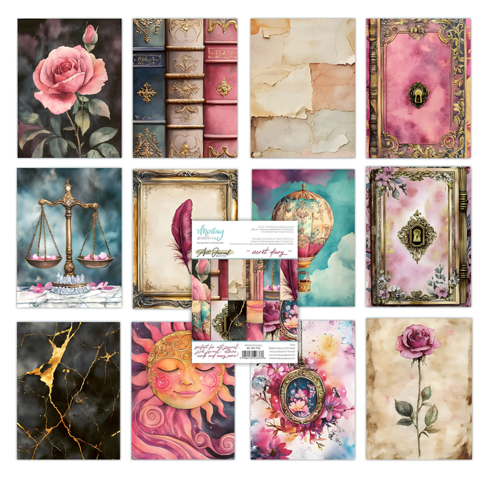 Mintay Paper Secret Diary 6" x"8 Art Journal Paper Set