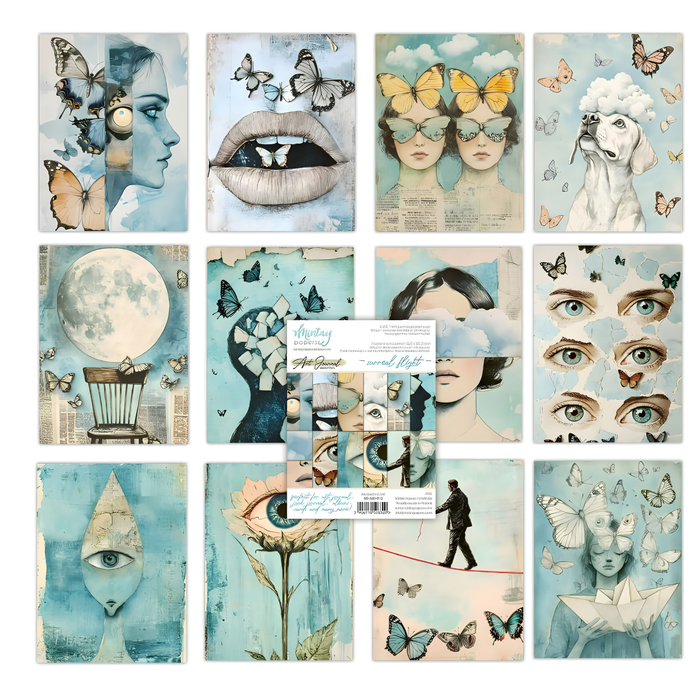 Mintay Paper Surreal Flight 6" x"8 Art Journal Paper Set