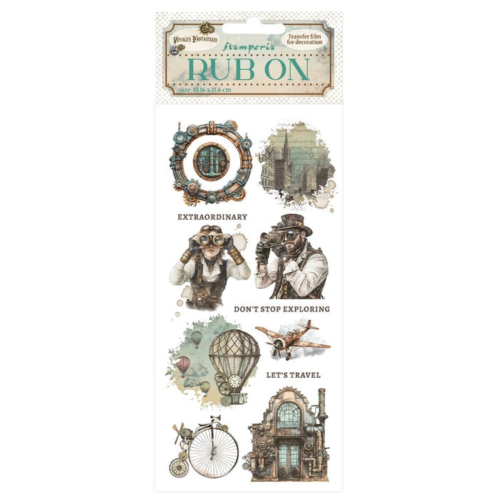 Stamperia Voyages Fantastiques Rub - On Mechanical Wonders