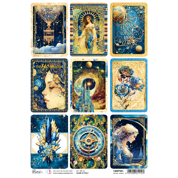 Ciao Bella Celestial A4 Rice Paper Astral Cards