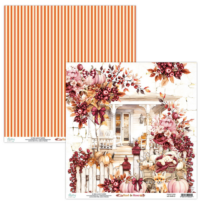 Mintay Rust & Rose 8" x"8 Paper Pad