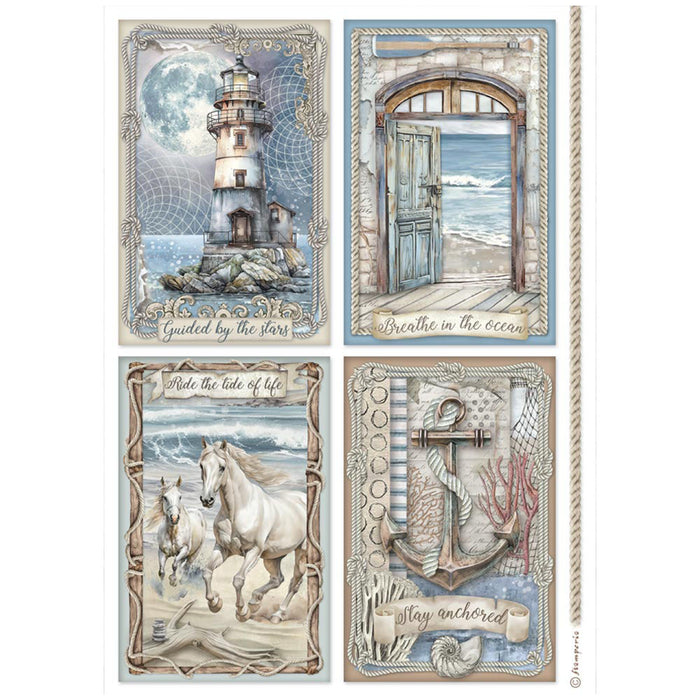 Stamperia Silent Sea A4 Rice Paper Cards