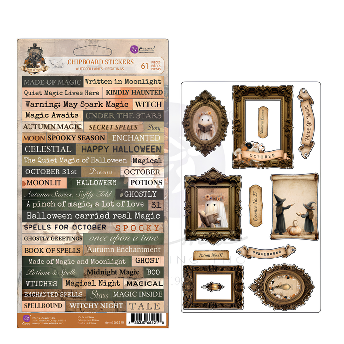 Prima Marketing Made of Magic Chipboard Stickers