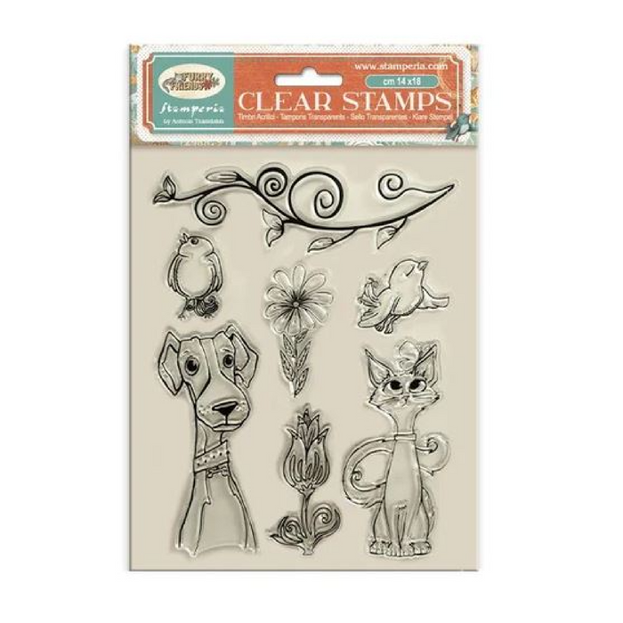 Stamperia Furry Friends Clear Acrylic Stamp