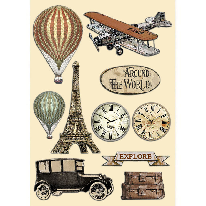 Stamperia Around The World A5 Colored Wooden Shapes