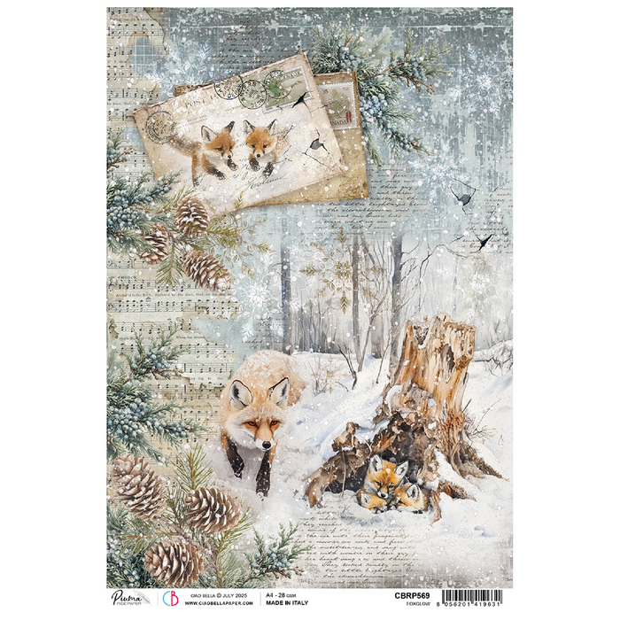 Ciao Bella Forest Tales A4 Rice Paper Foxglow