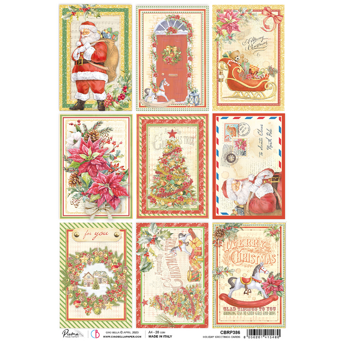 Ciao Bella Dear Santa A4 Rice Paper (Greetings Cards)